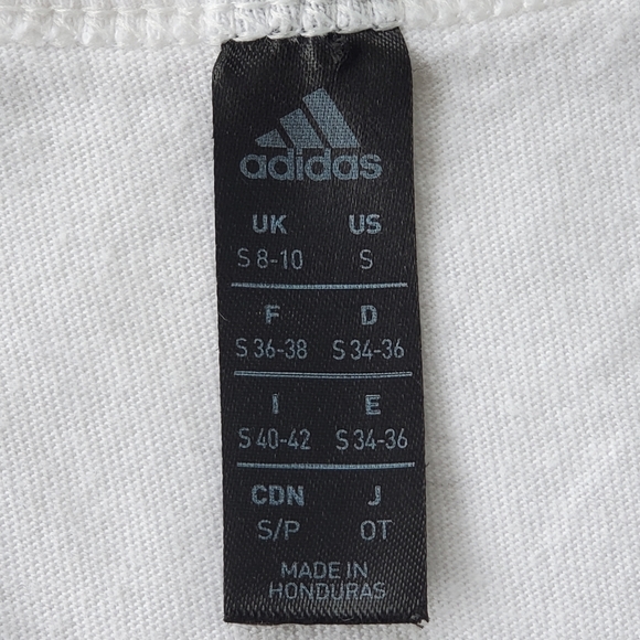 Adidas American Flag Tank Top Women's Small T Racer Back White Cotton Patriotic - Picture 5 of 6